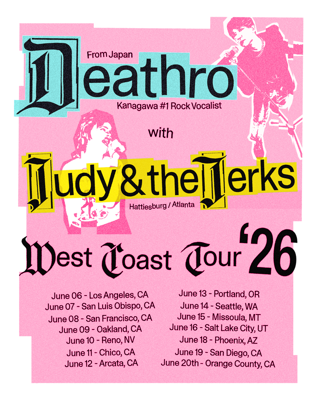 Judy And The Jerks tour flier